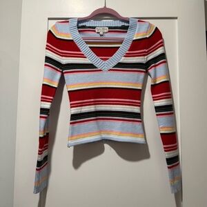 Frankie’s Bikinis Striped Cloud Knit Sweater